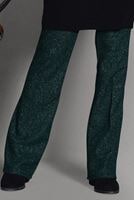 Tesettür giyim YEŞİL ORTA YÜKSEK BEL KLASİK KESİM PANTOLON 7279 