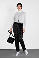 Tesettür giyim SİYAH ALVİNA CEPLİ KADİFE PANTOLON 7402 