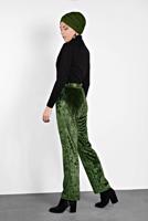 Tesettür giyim HAKİ ALVİNA CEPLİ KADİFE PANTOLON 7402 