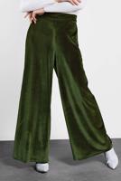 Tesettür giyim HAKİ ALVİNA BOL KESİM KADİFE PANTOLON 7404 