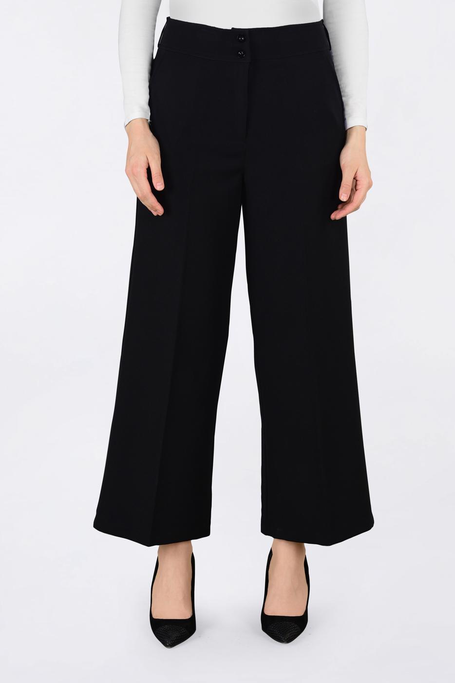 Hijab clothing BLACK ALVİNA CLASSIC CUT TROUSERS 7407 