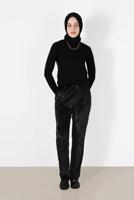 Tesettür giyim SİYAH ALVİNA KADİFE PANTOLON 7413  