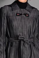 Hijab clothing BLACK HOOKED OVERCOAT 1146 