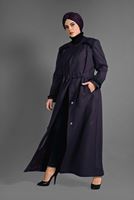 Hijab clothing PLUM FRINGE DETAILED OVERCOAT 1156