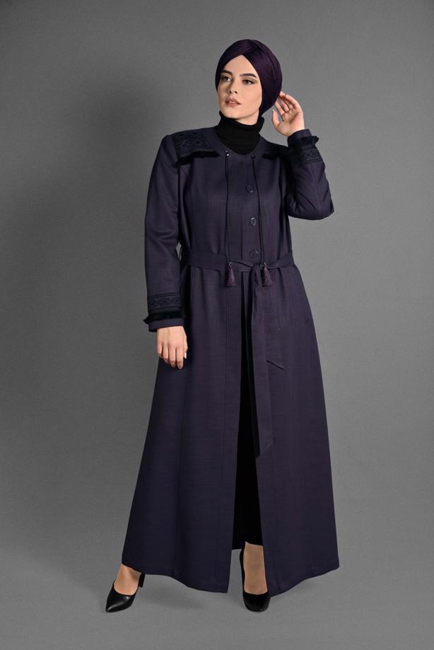 Vêtements hijab PRUNE PARDESSUS FRANGE 1156 - TRENDTESETTÜR