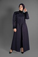 Hijab clothing PLUM FRINGE DETAILED OVERCOAT 1156