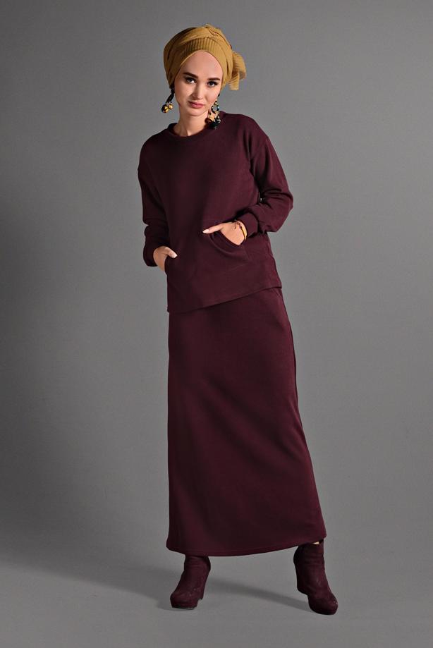 Vêtements hijab  SKIRT SUIT WITH POCKET 1206  - TRENDTESETTÜR