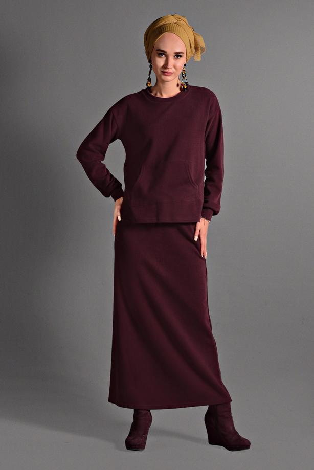 Vêtements hijab  SKIRT SUIT WITH POCKET 1206  - TRENDTESETTÜR