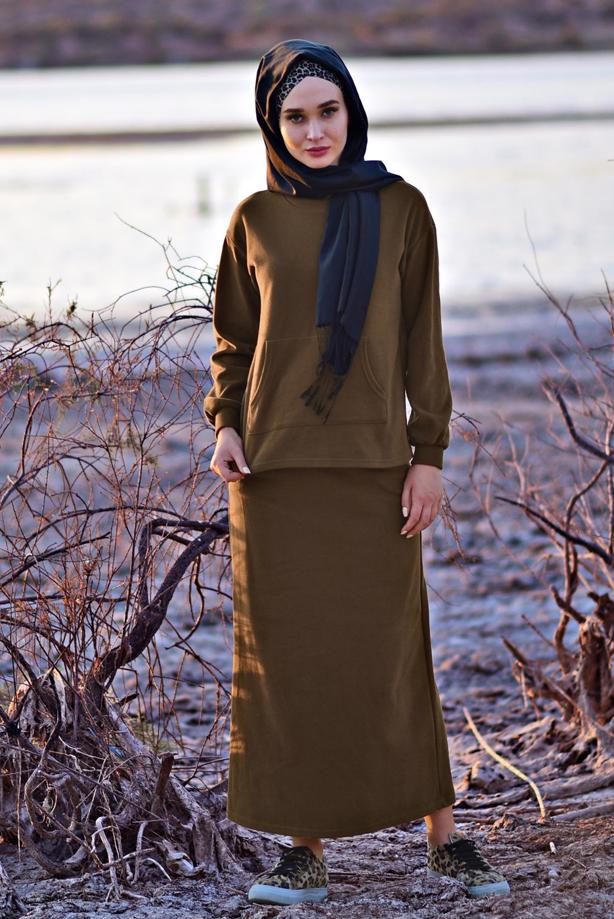 Vêtements hijab  SKIRT SUIT WITH POCKET 1206  - TRENDTESETTÜR