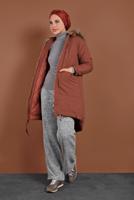 Hijab clothing GREY ELASTIC-WAIST KNIT PANTS 5746 