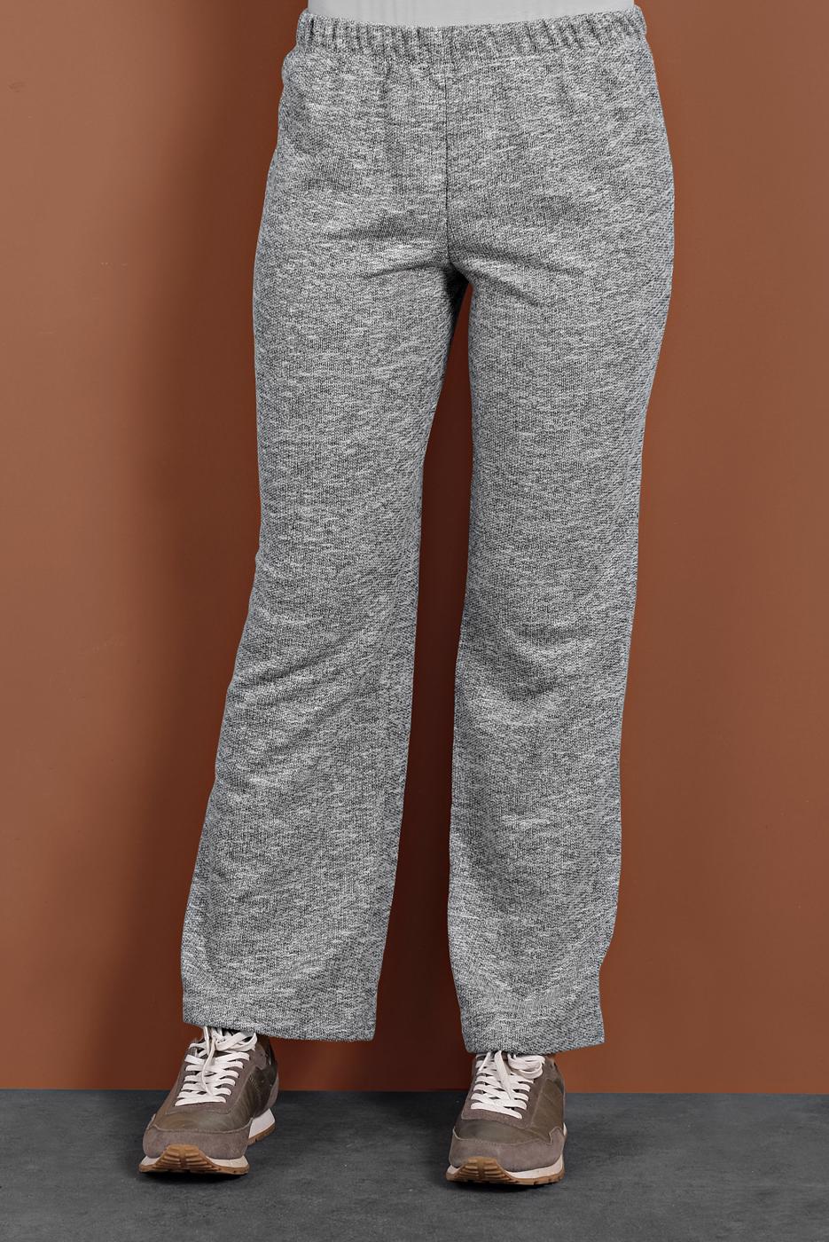 Hijab clothing GREY ELASTIC-WAIST KNIT PANTS 5746 