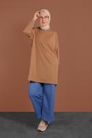 Hijab clothing NAVY BLUE ELASTIC-WAIST KNIT PANTS 5746 