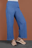 Hijab clothing NAVY BLUE ELASTIC-WAIST KNIT PANTS 5746 