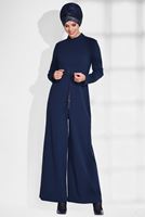 Vêtements hijab BLEU MARINE COMBINAISON À ŒILLETS 4774