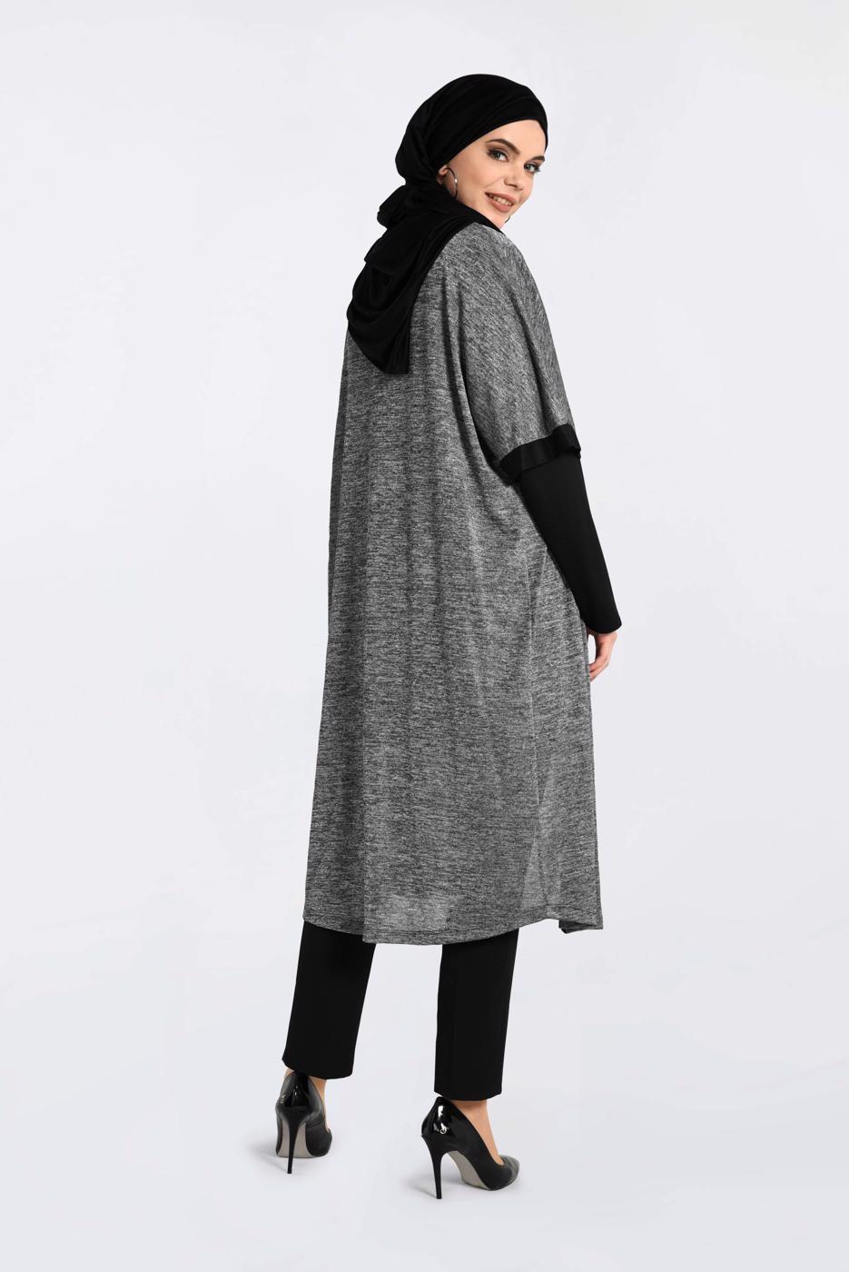 Vêtements hijab GRIS TUNIQUE À JASPÉE 2851-2 