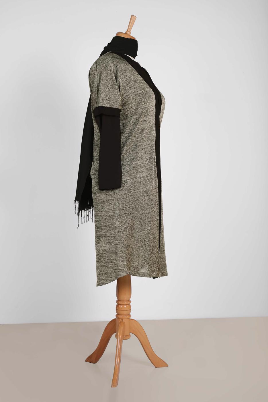 Tesettür giyim ALTIN KIRÇILLI 2′Lİ TUNİK 2851-2