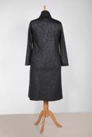 Tesettür giyim SİYAH ALVİNA OMUZLARI TAŞ BASKI DETAYLI DESENLİ 2′Lİ TUNİK 2854-1	