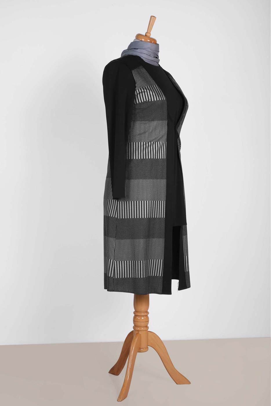 Vêtements hijab GRIS T 2856-1 Alvina Lara 2′li Tunik