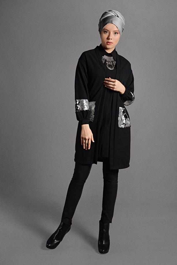 Vêtements hijab  SEQUINED KNIT TUNIC 18102  - TRENDTESETTÜR