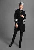 Hijab clothing BLACK SEQUINED KNIT TUNIC 18102 