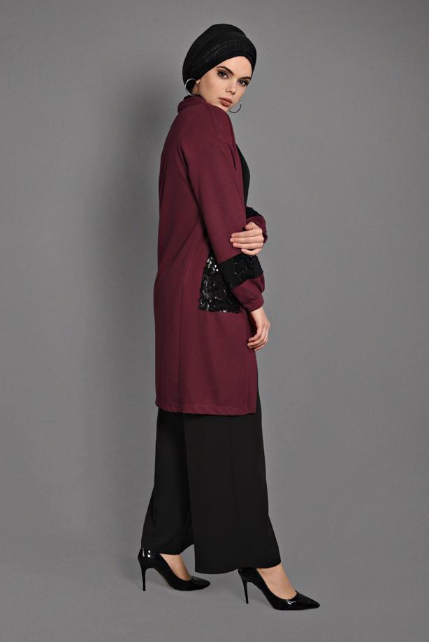 Vêtements hijab  SEQUINED KNIT TUNIC 18102  - TRENDTESETTÜR
