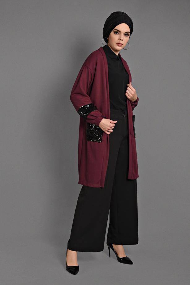 Vêtements hijab  SEQUINED KNIT TUNIC 18102  - TRENDTESETTÜR