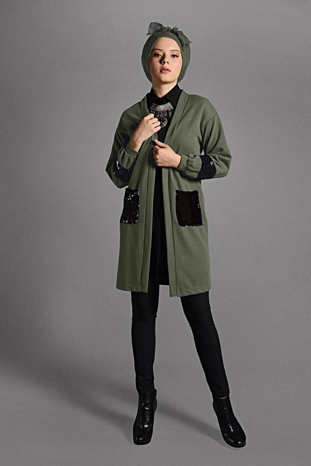 Vêtements hijab  SEQUINED KNIT TUNIC 18102  - TRENDTESETTÜR