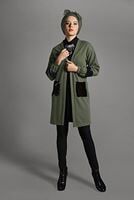 Hijab clothing KHAKI SEQUINED KNIT TUNIC 18102 