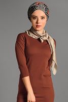 Hijab clothing BROWN CREW-NECK KNIT TUNIC 42815 