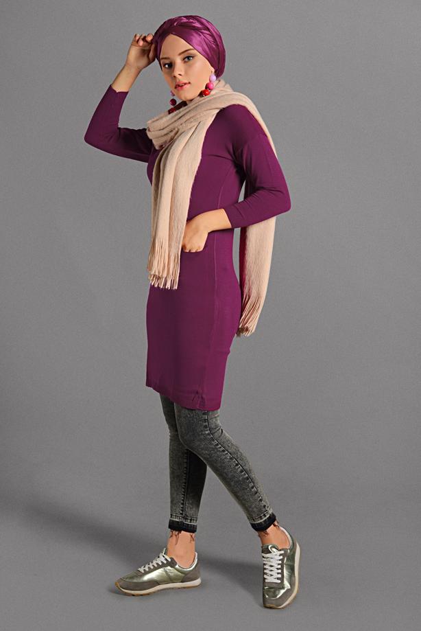 Vêtements hijab  CREW-NECK KNIT TUNIC 42815  - TRENDTESETTÜR
