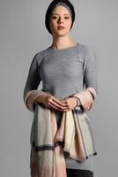 Vêtements hijab GRIS TUNIQUE EN TRICOT AVEC FENTES 60815 