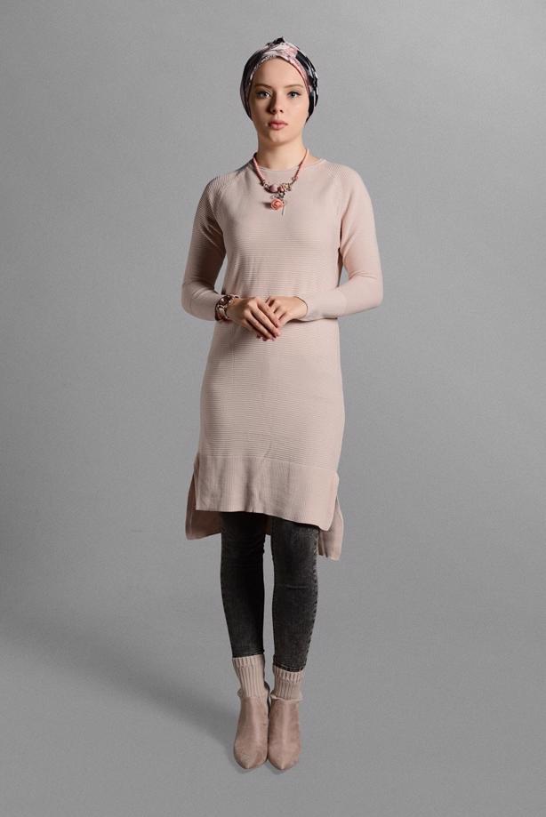 Vêtements hijab  KNIT TUNIC WITH SLIT 60815 - TRENDTESETTÜR