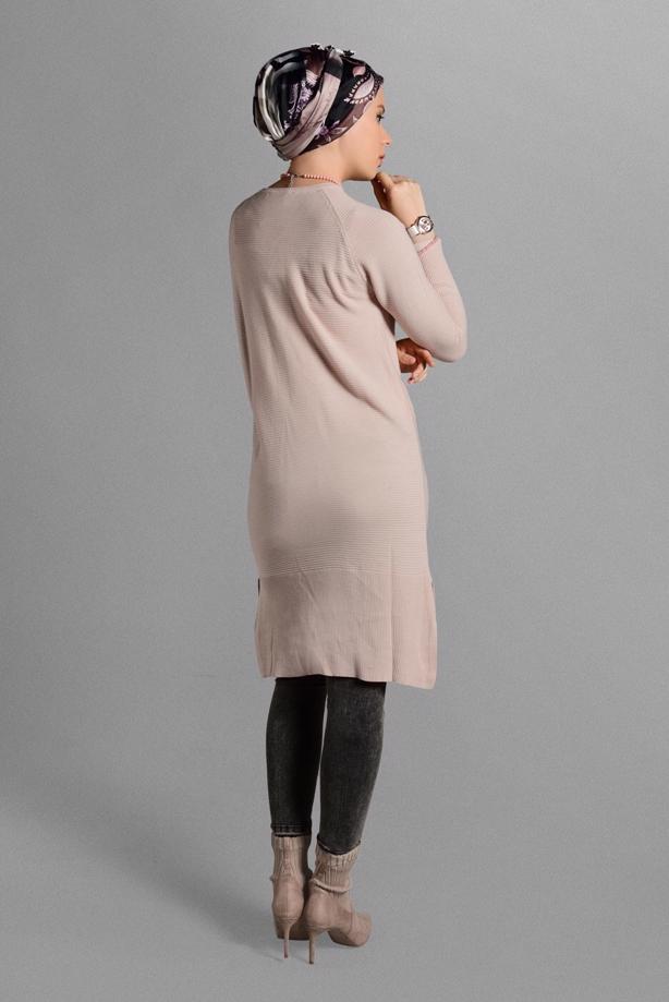 Vêtements hijab  KNIT TUNIC WITH SLIT 60815 - TRENDTESETTÜR