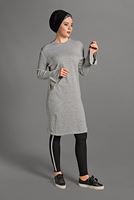 Vêtements hijab GRIS TUNIQUE EN TRICOT À VOLANTS 96715 