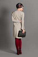 Tesettür giyim BEJ VOLANLI TRİKO TUNİK T 96715