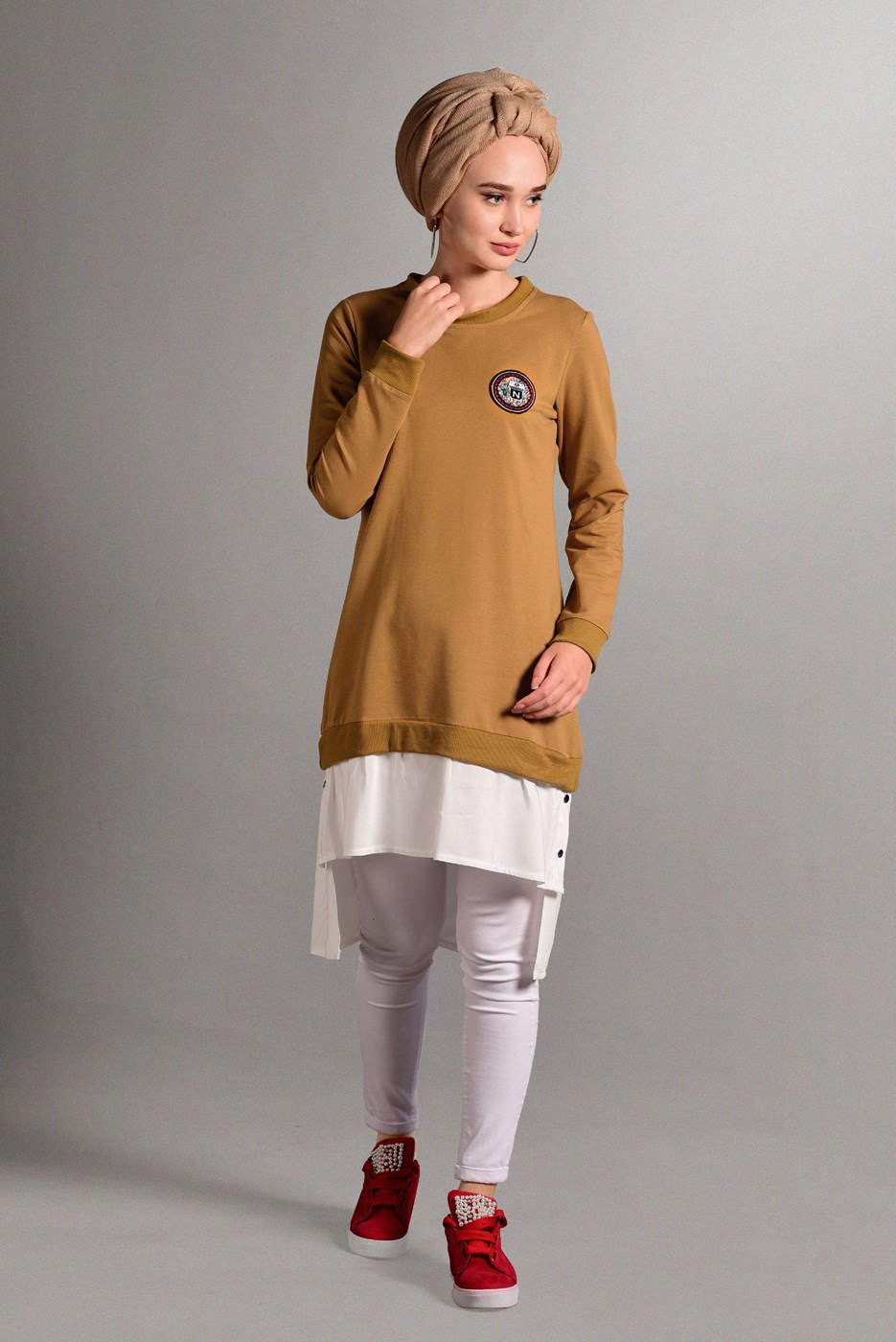 Vêtements hijab ORANGE TUNIQUE EN SPORT 1342 