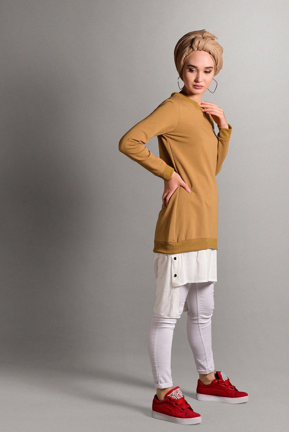 Vêtements hijab ORANGE TUNIQUE EN SPORT 1342 