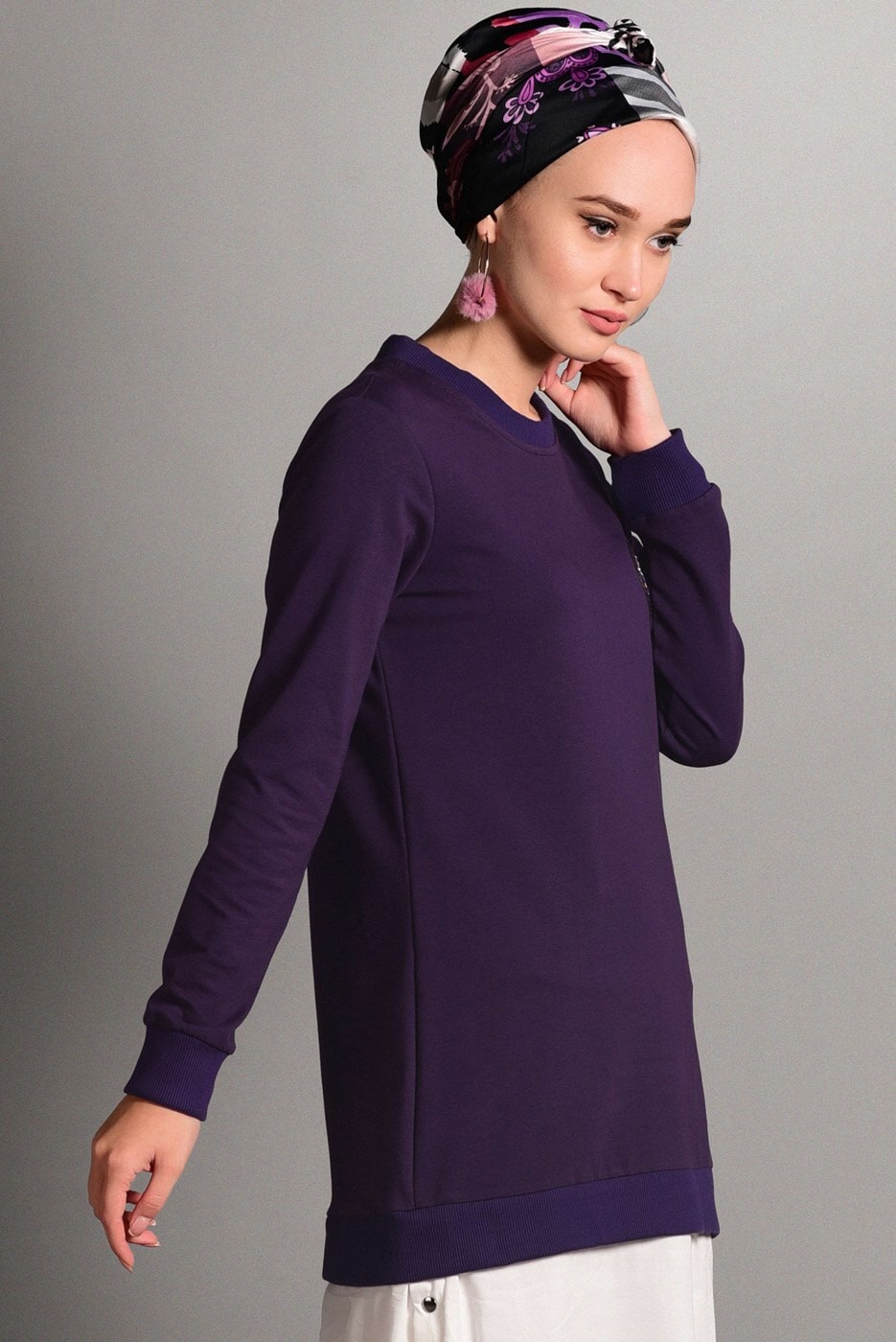 Hijab clothing PURPLE SPORT TUNIC 1342 