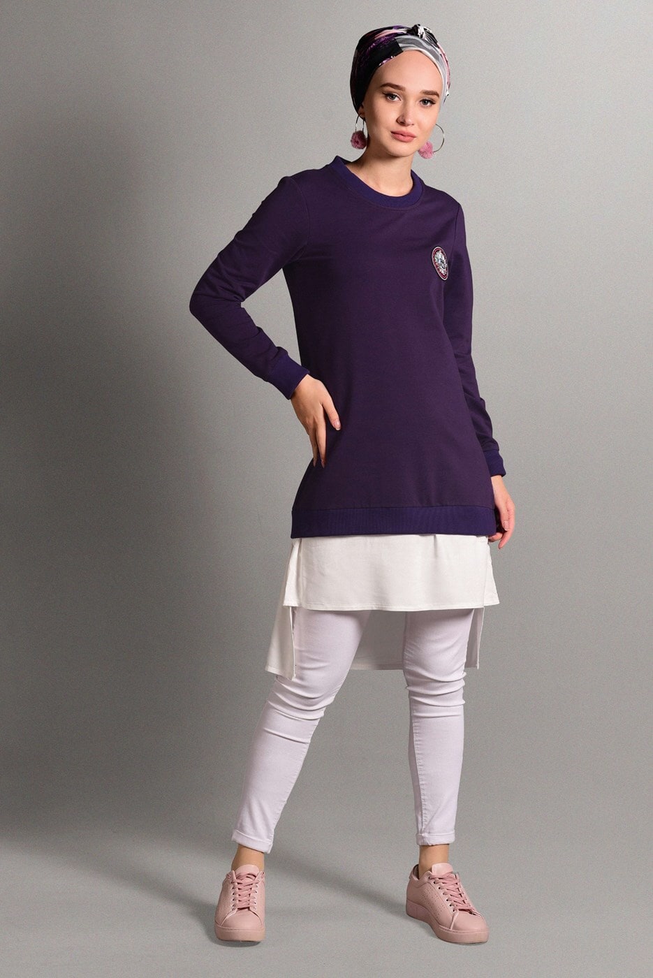 Hijab clothing PURPLE SPORT TUNIC 1342 