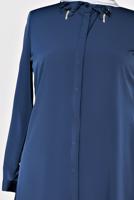 Tesettür giyim LACİVERT YAKASI ÜÇ BOYUTLU ÇİÇEK DETAYLI TUNİK 2754