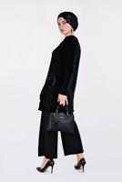 Vêtements hijab NOIR TUNIQUE À RUCHÉE 2756 