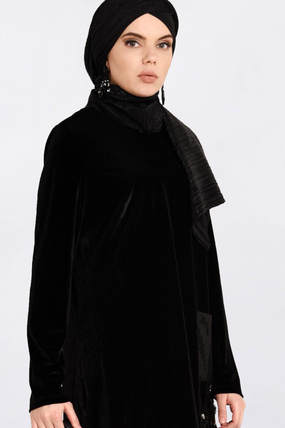 Vêtements hijab NOIR T 2850 Alvina Enbos Tunik