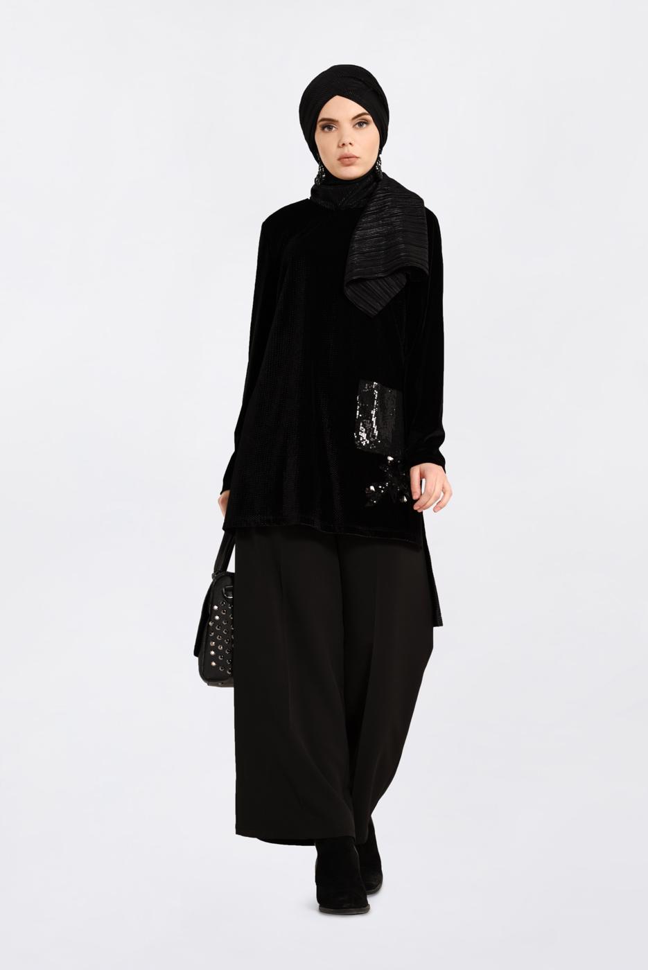 Vêtements hijab NOIR T 2850 Alvina Enbos Tunik