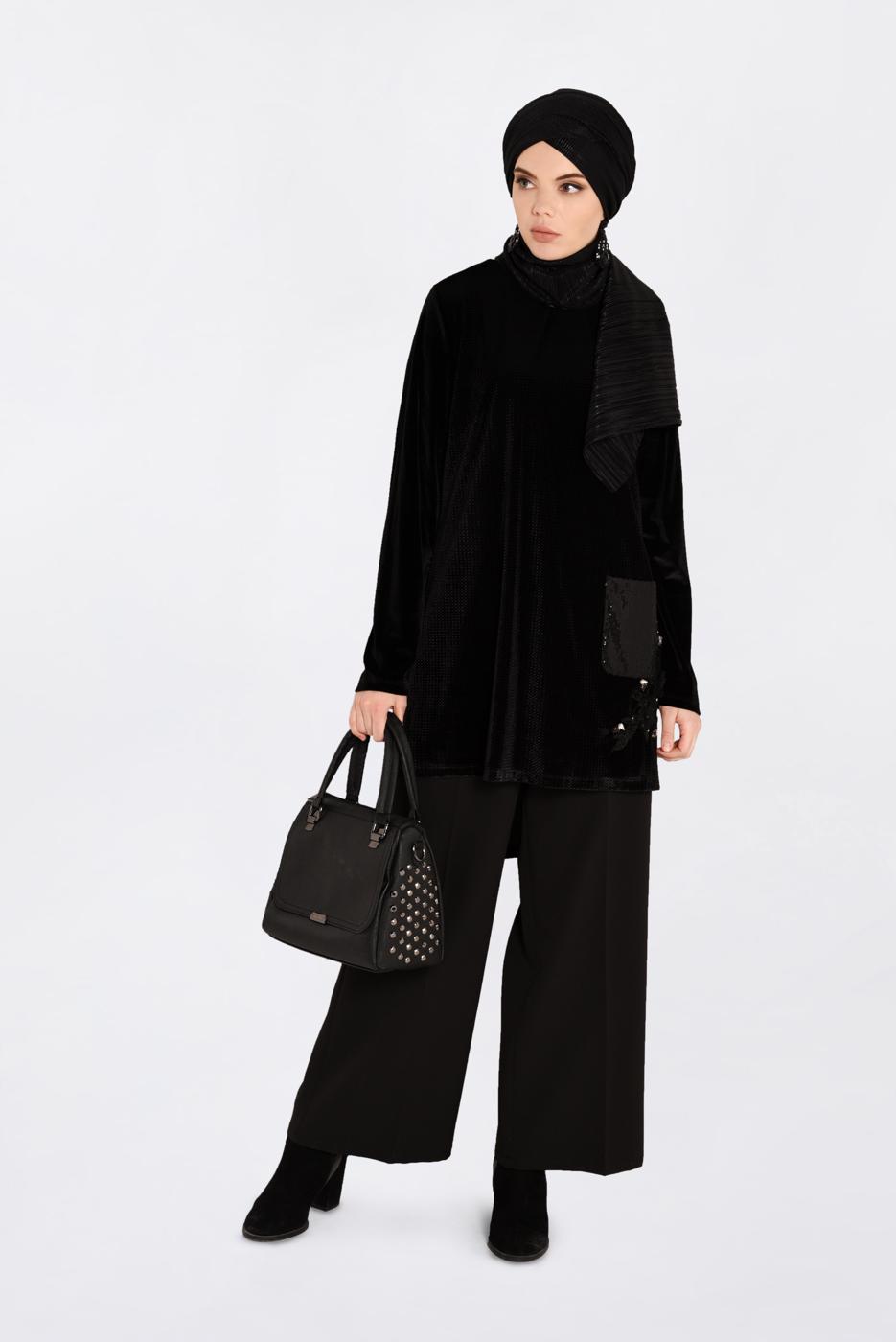 Vêtements hijab NOIR T 2850 Alvina Enbos Tunik