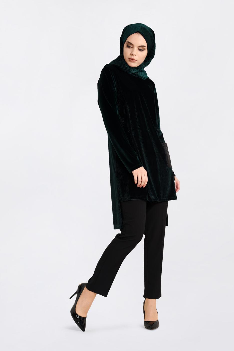 Vêtements hijab VERT T 2850 Alvina Enbos Tunik