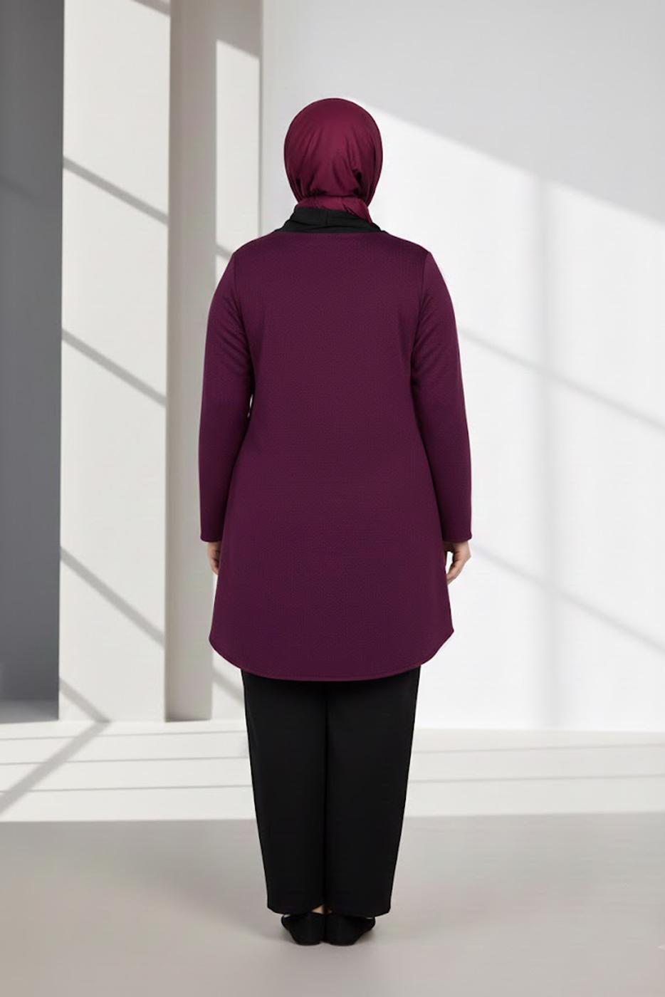 Vêtements hijab POURPRE T 2852 Alvina Burçin Tunik