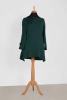 Tesettür giyim MAVİ ALVİNA BONCUK İŞLEMELİ KREP TUNİK 2853	