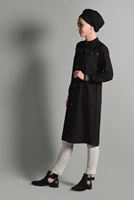 Tesettür giyim SİYAH KUŞGÖZ DETAYLI TUNİK 4406 