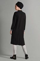 Tesettür giyim SİYAH KUŞGÖZ DETAYLI TUNİK 4406 