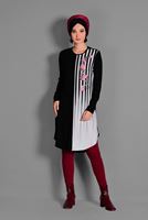 Tesettür giyim SİYAH DESENLİ TUNİK 4636